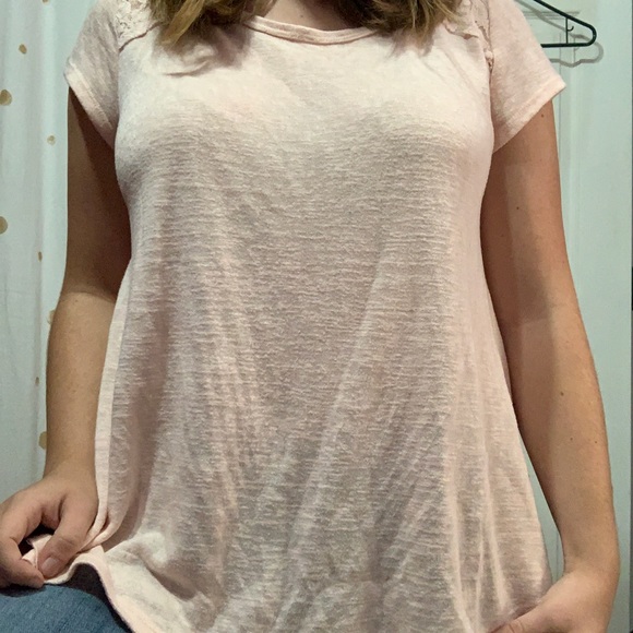 Cute Pastel Pink Sheer Top - Picture 1 of 6